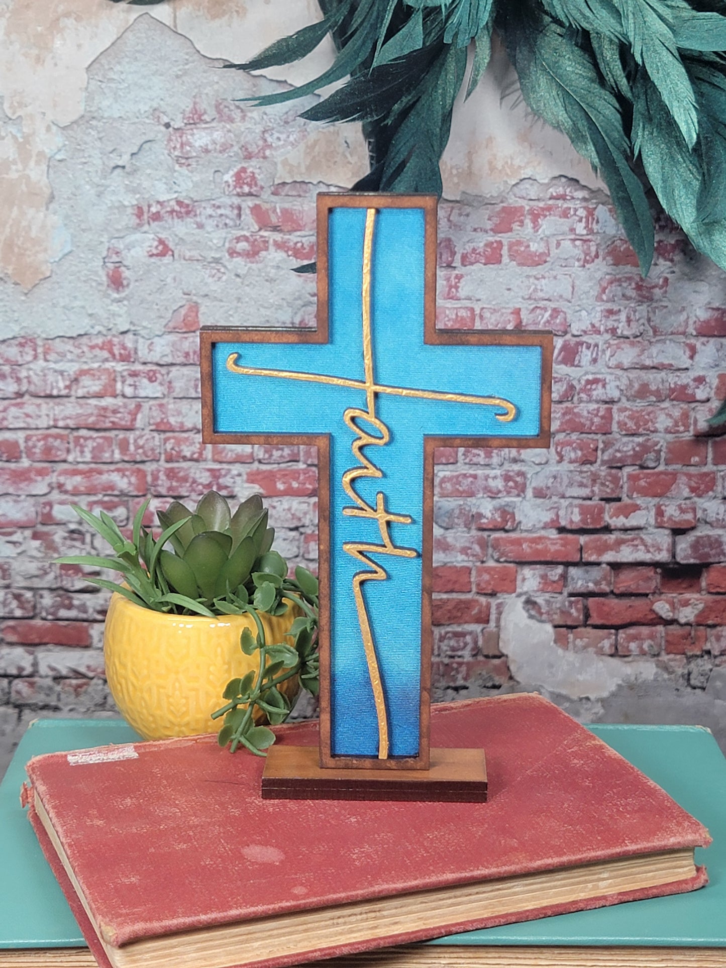 Standing Cross - Silk w/ FAITH - 2