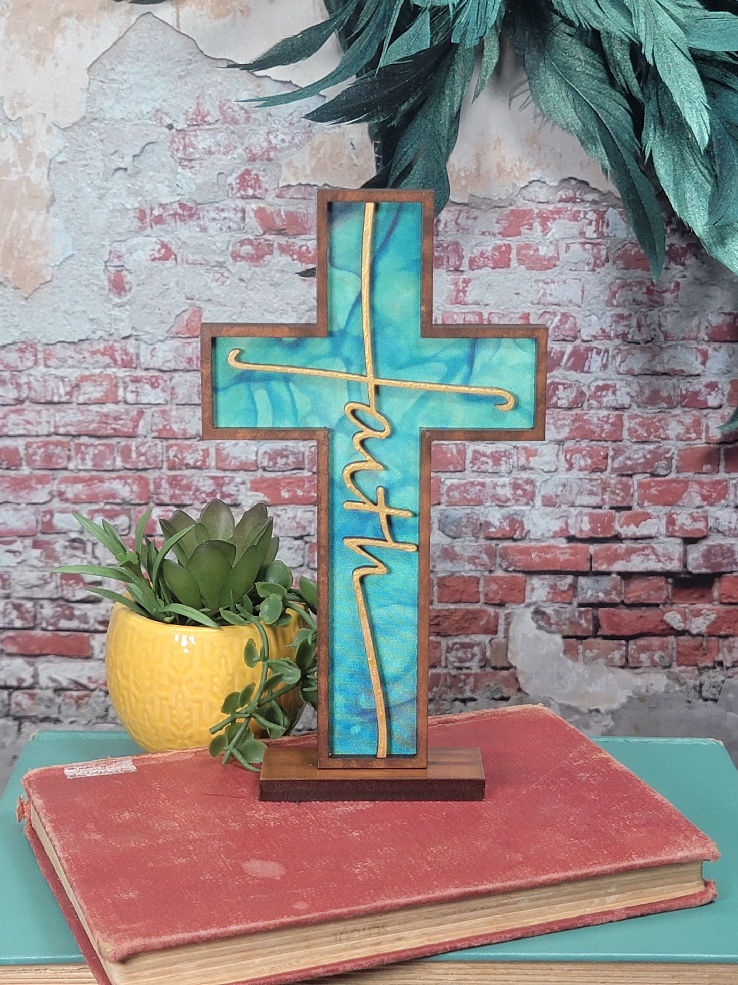 Standing Cross - Silk w/ FAITH - 3