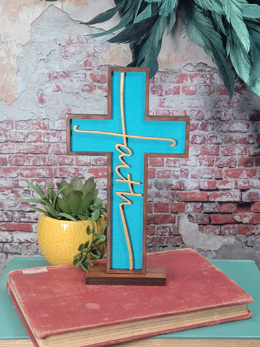 Standing Cross - Silk w/ FAITH - 5