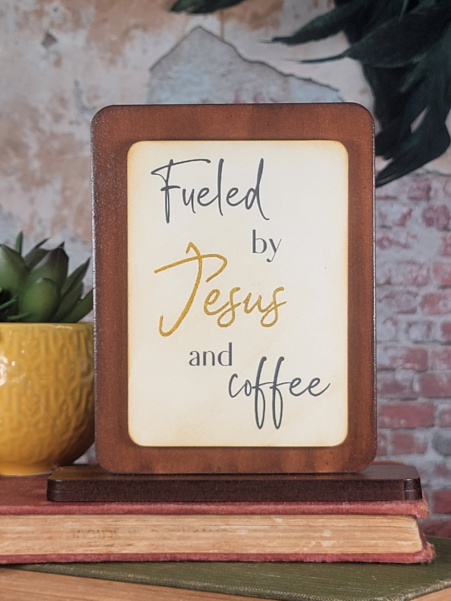 Text Magnet - Fueled by Jesus and coffee