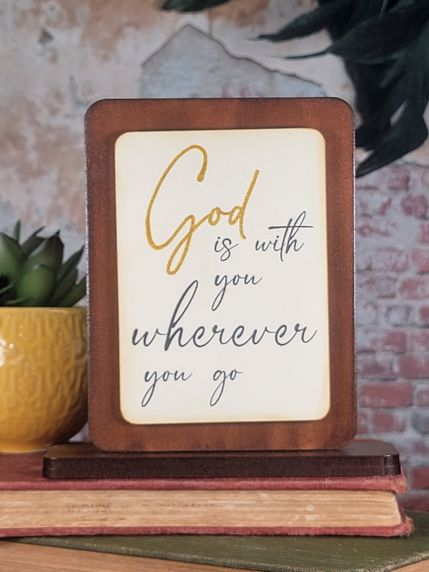 Text Magnet - God is with you wherever you go