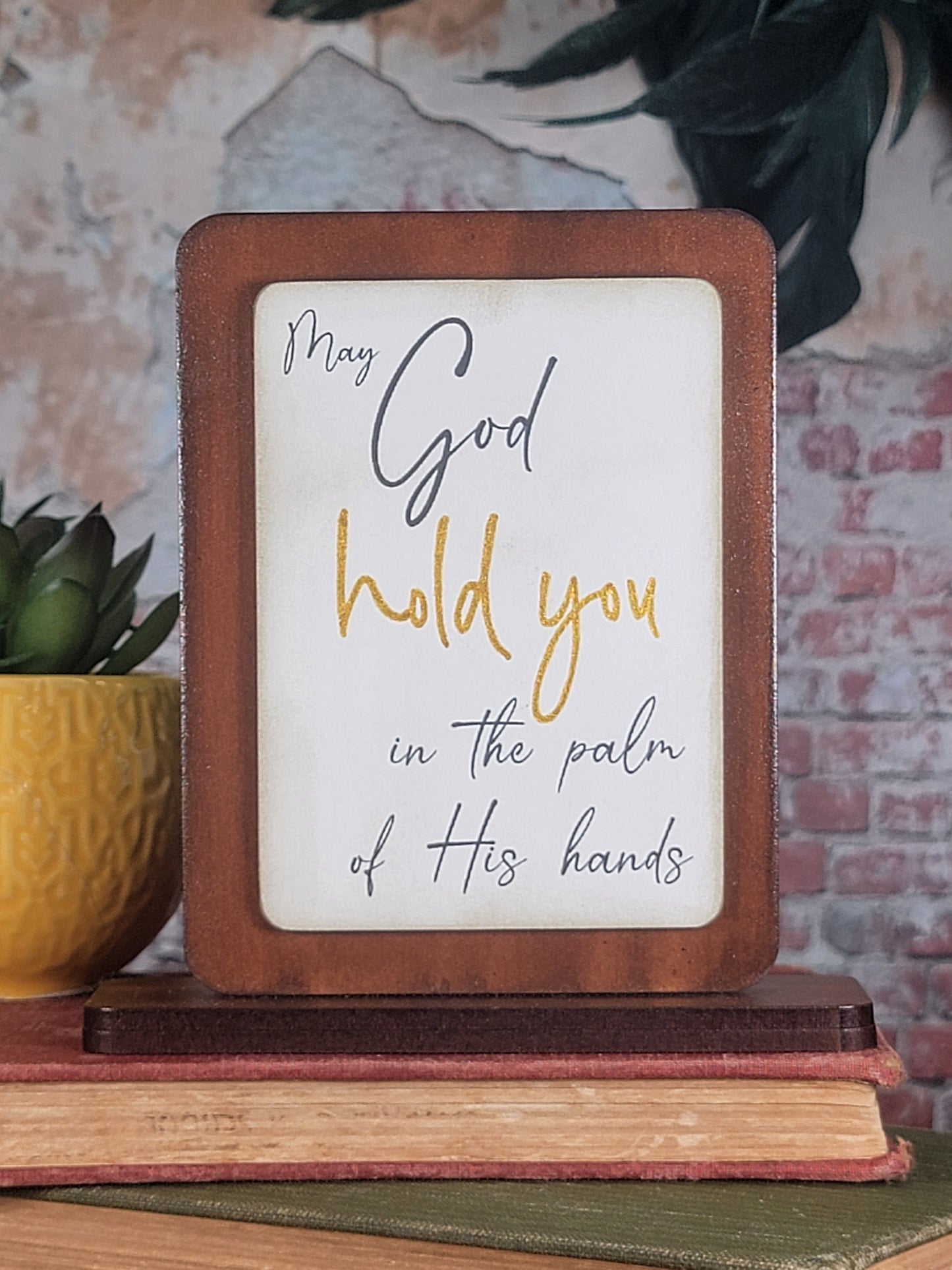 Text Magnet - May God hold you in the palm of His hands