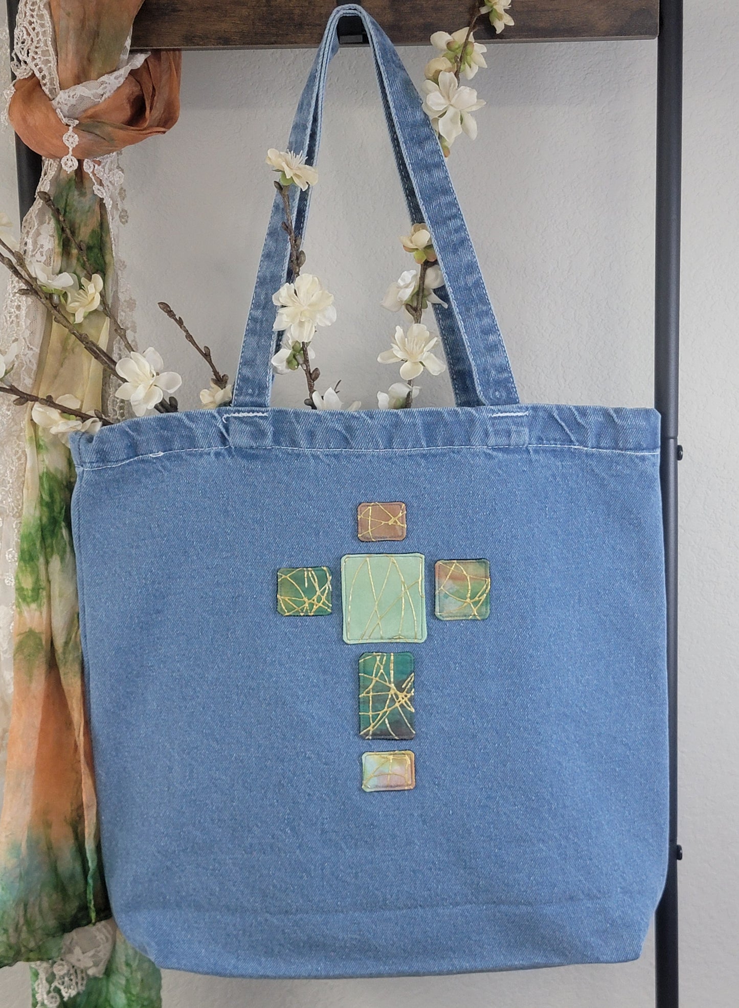 Cross Applique Tote Bag - 4