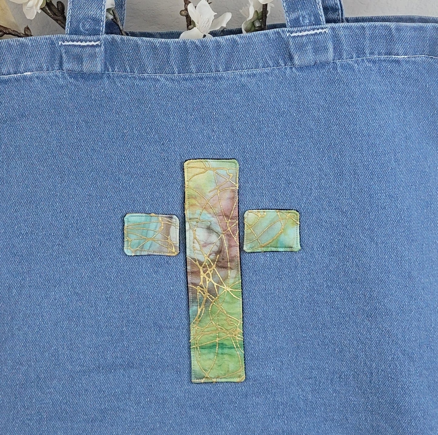 Cross Applique Tote Bag - 5