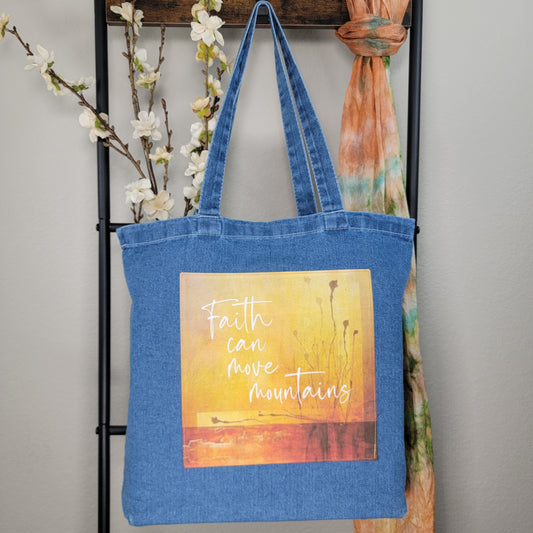 Faith can move mountains - totebag - 1