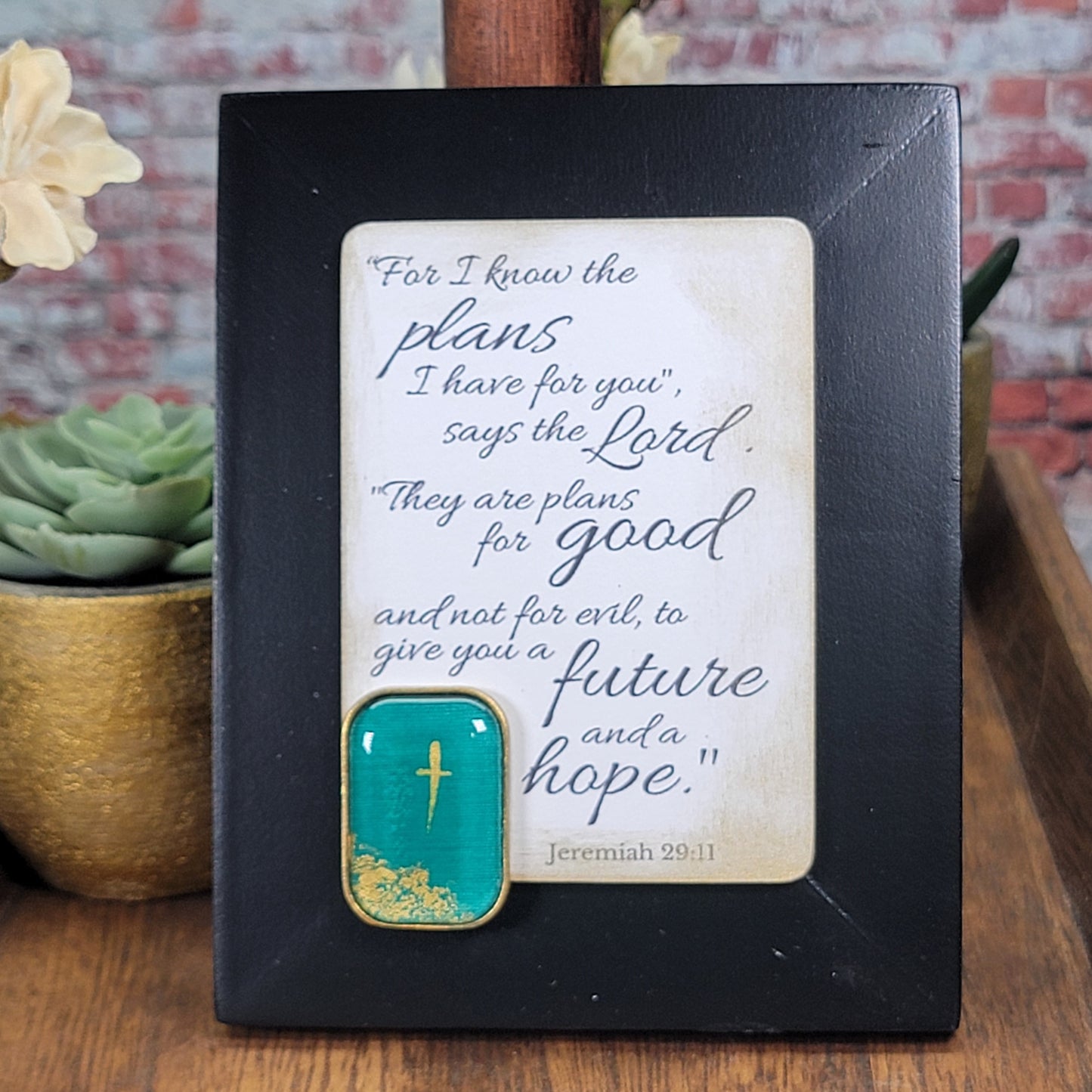 For I know the plans I have for you says the Lord they are plans for good and not for evil to give you a future and a hope - Mini Frame - 5