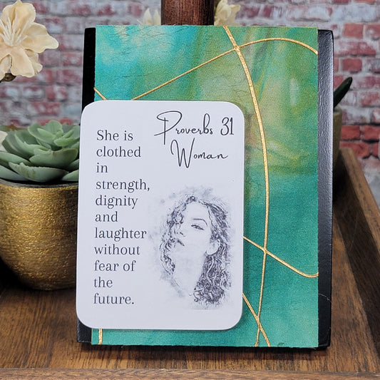 She is clothed in strength dignity and laughter without fear of the future - Proverbs 31 Woman - Mini Frame - 19